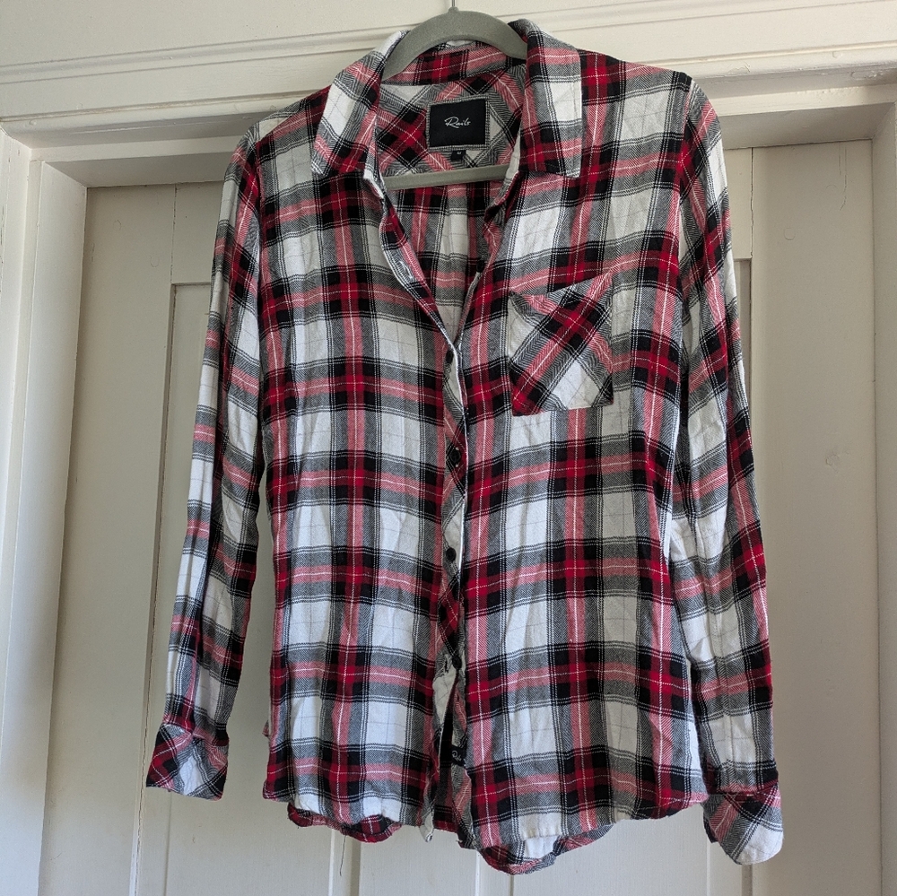 Rails Plaid Buttondown Leightweight Flannel Shirt- M